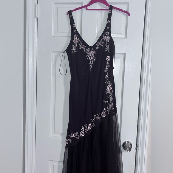 Brown-Colored Jacket Style Long Gown main image 0